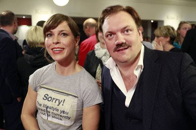 Anneke Kim Sarnau und Charly Hübner bei der Kinopremiere des ARD Zweiteilers Polizeiruf 110: Wendemanöver im Cinestar Capitol. Rostock, 16.09.2015 Foto:xT.xBartillax xFuturexImage