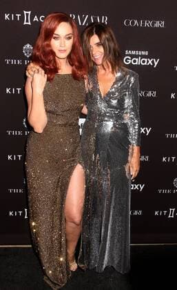 Sept. 16, 2015 - New York, New York, U.S. - Singer KATY PERRY and fashion editor CARINE ROITFELD attend the 2015 HARPER S BAAZAR celebrates ICONS red carpet held held at the Plaza Hotel, New York U.S. - ZUMAk03_