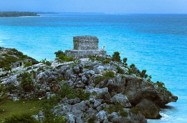 TEMPLE RUINS of TULUM, the only MAYA site on the CARIBBEAN SEASHORE - YUCATAN PENINSULA, MEXICO McPLOV McPLOV