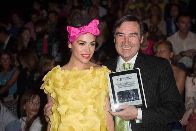 Pedro J Ramirez y Cosima Ramirez en el desfile de Agatha Ruiz de la Prada en la Mercedes Benz Fashion Week 2015 de Madrid. 588 cordon press Pedro J Ramirez and Cosima Ramirez at the Agatha Ruiz de la Prada s catwalk in Mercedes Benz Fashion Week 2015 in Madrid. 