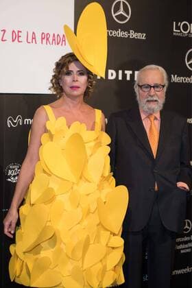 Agatha Ruiz de la Prada y Luis Eduardo Cortes en el desfile de Agatha Ruiz de la Prada en la Mercedes Benz Fashion Week 2015 en Madrid. 588 cordon press Agatha Ruiz de la Prada and Luis Eduardo Cortes at Agatha Ruiz de la Prada s catwalk in the Mercedes Benz Fashion Week 2015 in Madrid. 