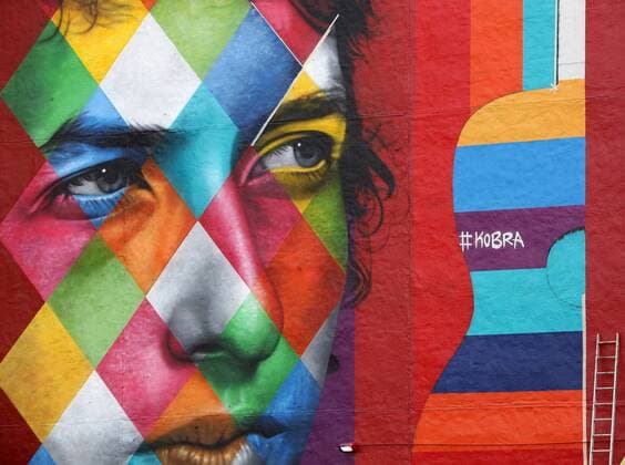 Sept. 5, 2015 - Minneapolis, Minnesota, U.S. - Public Art in Progress. The blank white wall facing the corner of 5th and Hennipen Ave shot Saturday August 29, 2015. The canvas for a mural by Brazillian artist Kobra- with multiple images of Bob Dylan. Photo By Minneapolis U.S. - ZUMAm42_