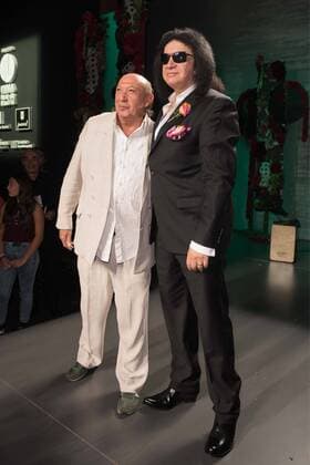 Gene Simmons y Francis Montesinos en la Mercedes Benz Fashion Week 2015 de Madrid. 588 cordon press Gene Simmons and Francis Montesinos at the Mercedes Benz Fashion Week 2015 in Madrid. 