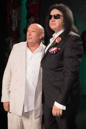 Gene Simmons y Francis Montesinos en la Mercedes Benz Fashion Week 2015 de Madrid. 588 cordon press Gene Simmons and Francis Montesinos at the Mercedes Benz Fashion Week 2015 in Madrid. 