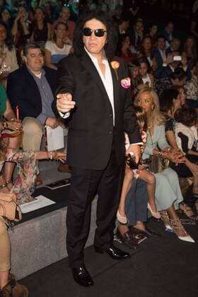 Gene Simmons en el desfile de Francis Montesinos de la Mercedes Benz Fashion Week 2015 en Madrid. 588 cordon press Gene Simmons at the Francis Montesinos catwalk of Mercedes Benz Fashion Week 2015 in Madrid. 