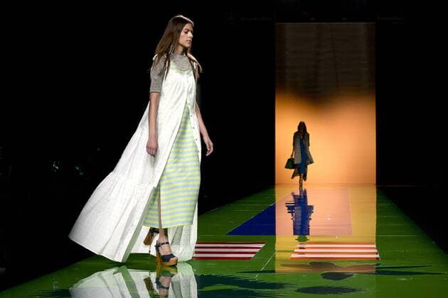 Model bei der Alianto Fashion Show auf der Mercedes-Benz Fashion Week Madrid Spring Summer 2016. Madrid, 18.09.2015 Alianto Model 