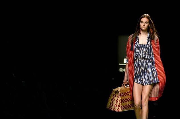 Model bei der Alianto Fashion Show auf der Mercedes-Benz Fashion Week Madrid Spring Summer 2016. Madrid, 18.09.2015 Alianto Model 