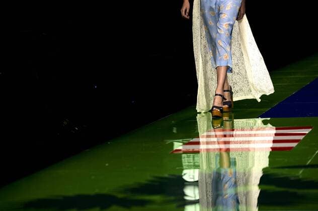 Model bei der Alianto Fashion Show auf der Mercedes-Benz Fashion Week Madrid Spring Summer 2016. Madrid, 18.09.2015 Alianto Model 