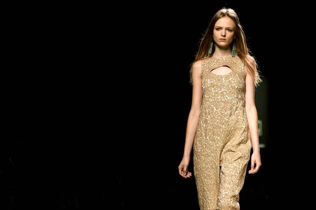Model bei der Alianto Fashion Show auf der Mercedes-Benz Fashion Week Madrid Spring Summer 2016. Madrid, 18.09.2015 Alianto Model 