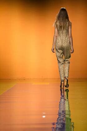 Model bei der Alianto Fashion Show auf der Mercedes-Benz Fashion Week Madrid Spring Summer 2016. Madrid, 18.09.2015 Alianto Model 