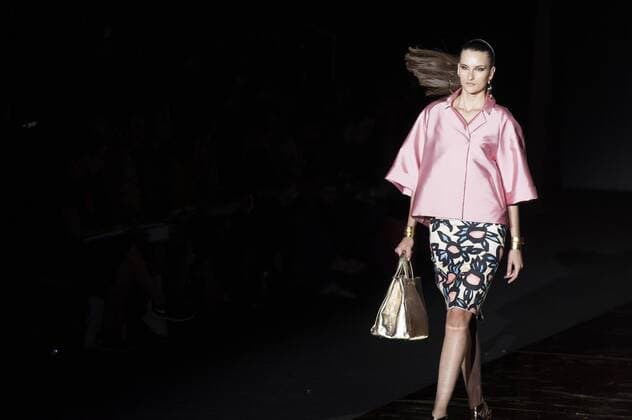 Sept. 18, 2015 - Madrid, Spain - A model showcases designs by Roberto Verino on the runway at the Roberto Verino show during Mercedes-Benz Fashion Week Madrid Spring Summer 2015 16 at Ifema on September 18, 2015 in Madrid, Spain. Madrid Spain  - ZUMAn230