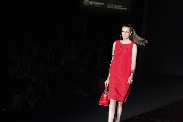 Sept. 18, 2015 - Madrid, Madrid, Spain - A model showcases designs by Roberto Verino on the runway at the Roberto Verino show during Mercedes-Benz Fashion Week Madrid Spring Summer 2015 16 at Ifema on September 18, 2015 in Madrid, Spain. Madrid Spain  - ZUMAn230