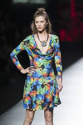 Sept. 18, 2015 - Madrid, Spain - A model showcases designs by Francis Montesinos on the runway at the Francis Montesinos show during Mercedes-Benz Fashion Week Madrid Spring Summer 2016 at Ifema on September 18, 2015 in Madrid, Spain. Madrid Spain  - ZUMAn230
