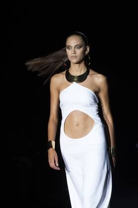 Sept. 18, 2015 - Madrid, Madrid, Spain - A model showcases designs by Roberto Verino on the runway at the Roberto Verino show during Mercedes-Benz Fashion Week Madrid Spring Summer 2015 16 at Ifema on September 18, 2015 in Madrid, Spain. Madrid Spain  - ZUMAn230