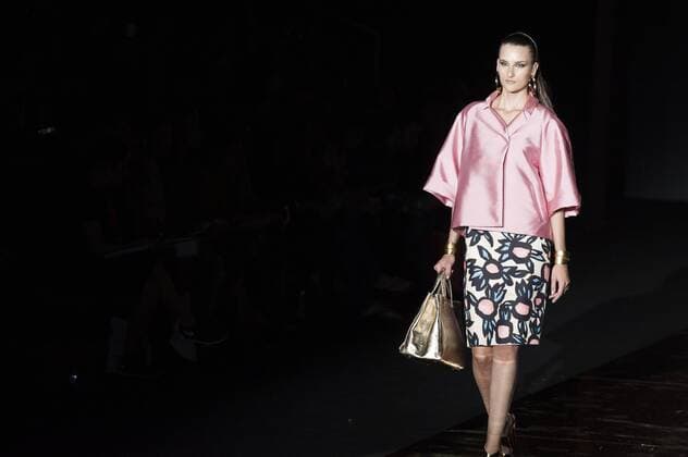 Sept. 18, 2015 - Madrid, Spain - A model showcases designs by Roberto Verino on the runway at the Roberto Verino show during Mercedes-Benz Fashion Week Madrid Spring Summer 2015 16 at Ifema on September 18, 2015 in Madrid, Spain. Madrid Spain  - ZUMAn230