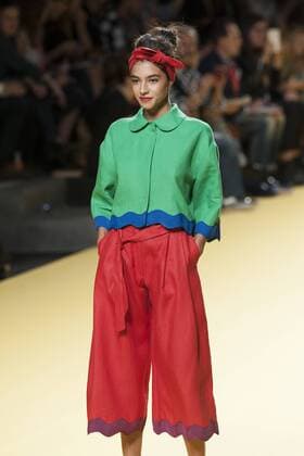 Sept. 18, 2015 - Madrid, Madrid, Spain - A model showcases designs by Agatha Ruiz de la Prada on the runway at the Agatha Ruiz de la Prada show during the Mercedes-Benz Fashion Week Madrid Spring Summer 2016 at Ifema on September 18, 2015 in Madrid, Spain. Madrid Spain  - ZUMAn230