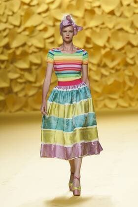 Sept. 18, 2015 - Madrid, Spain - A model showcases designs by Agatha Ruiz de la Prada on the runway at the Agatha Ruiz de la Prada show during the Mercedes-Benz Fashion Week Madrid Spring Summer 2016 at Ifema on September 18, 2015 in Madrid, Spain. Madrid Spain  - ZUMAn230