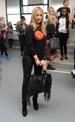 Irish presenter Laura Whitmore attends the Eudon Choi fashion show during London Fashion Week S S 2016 in London. SEPTEMBER 18th 2015  PTYx152913