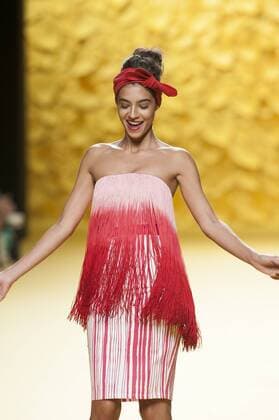 Sept. 18, 2015 - Madrid, Madrid, Spain - A model showcases designs by Agatha Ruiz de la Prada on the runway at the Agatha Ruiz de la Prada show during the Mercedes-Benz Fashion Week Madrid Spring Summer 2016 at Ifema on September 18, 2015 in Madrid, Spain. Madrid Spain  - ZUMAn230