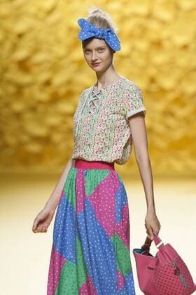 Sept. 18, 2015 - Madrid, Spain - A model showcases designs by Agatha Ruiz de la Prada on the runway at the Agatha Ruiz de la Prada show during the Mercedes-Benz Fashion Week Madrid Spring Summer 2016 at Ifema on September 18, 2015 in Madrid, Spain. Madrid Spain  - ZUMAn230