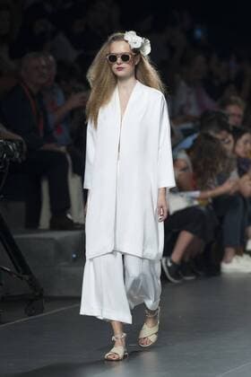 Sept. 18, 2015 - Madrid, Madrid, Spain - A model showcases designs by Duyos on the runway at the Duyos show during Mercedes-Benz Fashion Week Madrid Spring Summer 2016 at Ifema on September 18, 2015 in Madrid, Spain. Madrid Spain  - ZUMAn230