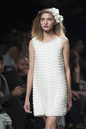 Sept. 18, 2015 - Madrid, Madrid, Spain - A model showcases designs by Duyos on the runway at the Duyos show during Mercedes-Benz Fashion Week Madrid Spring Summer 2016 at Ifema on September 18, 2015 in Madrid, Spain. Madrid Spain  - ZUMAn230