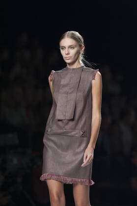 Sept. 18, 2015 - Madrid, Madrid, Spain - A model showcases designs by Devota & Lomba on the runway at the Ailanto show during Mercedes-Benz Fashion Week Madrid Spring Summer 2016 at Ifema on September 18, 2015 in Madrid, Spain. Madrid Spain  - ZUMAn230
