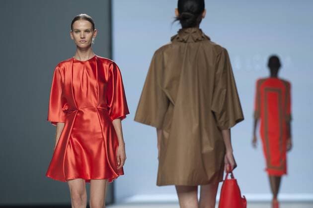 Sept. 18, 2015 - Madrid, Madrid, Spain - A model showcases designs by Devota & Lomba on the runway at the Ailanto show during Mercedes-Benz Fashion Week Madrid Spring Summer 2016 at Ifema on September 18, 2015 in Madrid, Spain. Madrid Spain  - ZUMAn230