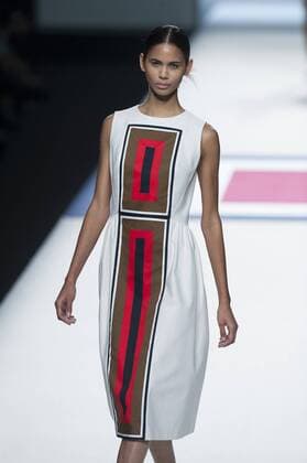 Sept. 18, 2015 - Madrid, Madrid, Spain - A model showcases designs by Devota & Lomba on the runway at the Ailanto show during Mercedes-Benz Fashion Week Madrid Spring Summer 2016 at Ifema on September 18, 2015 in Madrid, Spain. Madrid Spain  - ZUMAn230