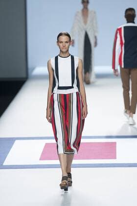 Sept. 18, 2015 - Madrid, Madrid, Spain - A model showcases designs by Devota & Lomba on the runway at the Ailanto show during Mercedes-Benz Fashion Week Madrid Spring Summer 2016 at Ifema on September 18, 2015 in Madrid, Spain. Madrid Spain  - ZUMAn230