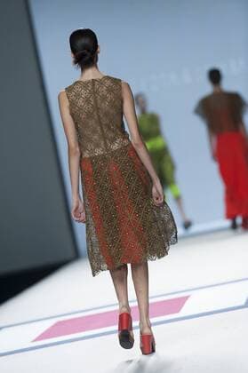 Sept. 18, 2015 - Madrid, Madrid, Spain - A model showcases designs by Devota & Lomba on the runway at the Ailanto show during Mercedes-Benz Fashion Week Madrid Spring Summer 2016 at Ifema on September 18, 2015 in Madrid, Spain. Madrid Spain  - ZUMAn230