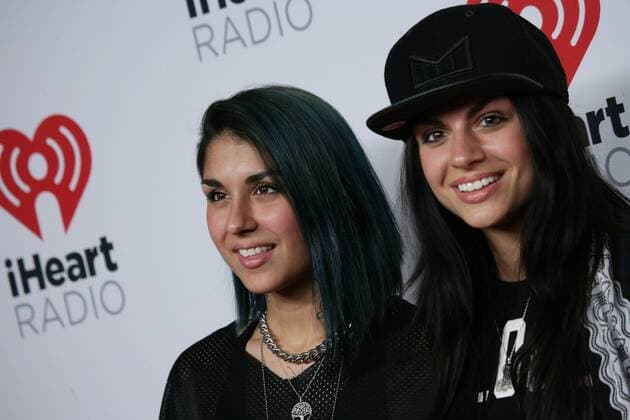 Krewella arrives in the press room for the iHeartRadio Music Festival at the MGM Grand Hotel in Las Vegas, Nevada on September 18, 2015.  LAV20150918012 JAMESxATOA