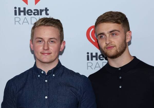 Disclosure arrives in the press room for the iHeartRadio Music Festival at the MGM Grand Hotel in Las Vegas, Nevada on September 18, 2015.  LAV20150918015 JAMESxATOA
