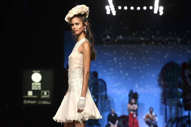 Model bei der Francis Montesinos Fashion Show auf der Mercedes-Benz Fashion Week Madrid Spring Summer 2016. Madrid, 18.09.2015 Montesinos Model 