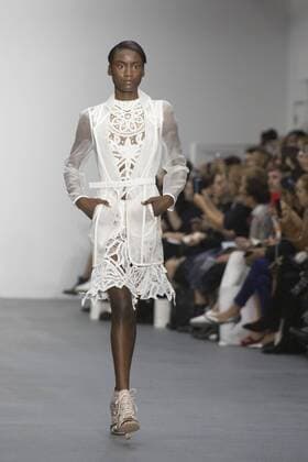 London, UK. 18 09 2015. London Fashion Week runway show of designer Bora Aksu at the BFC Show Space in Brewer Street. London Fashion Week, Bora Aksu, London, UK 