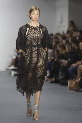 London, UK. 18 09 2015. London Fashion Week runway show of designer Bora Aksu at the BFC Show Space in Brewer Street. London Fashion Week, Bora Aksu, London, UK 