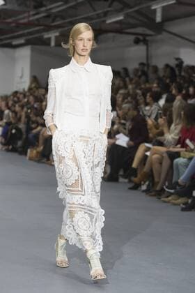 London, UK. 18 09 2015. London Fashion Week runway show of designer Bora Aksu at the BFC Show Space in Brewer Street. London Fashion Week, Bora Aksu, London, UK 
