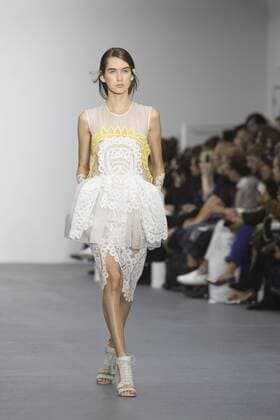 London, UK. 18 09 2015. London Fashion Week runway show of designer Bora Aksu at the BFC Show Space in Brewer Street. London Fashion Week, Bora Aksu, London, UK 