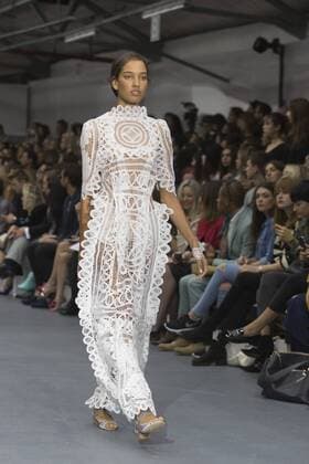 London, UK. 18 09 2015. London Fashion Week runway show of designer Bora Aksu at the BFC Show Space in Brewer Street. London Fashion Week, Bora Aksu, London, UK 