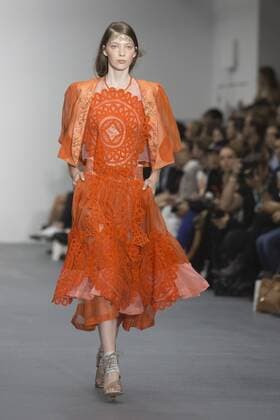London, UK. 18 09 2015. London Fashion Week runway show of designer Bora Aksu at the BFC Show Space in Brewer Street. London Fashion Week, Bora Aksu, London, UK 