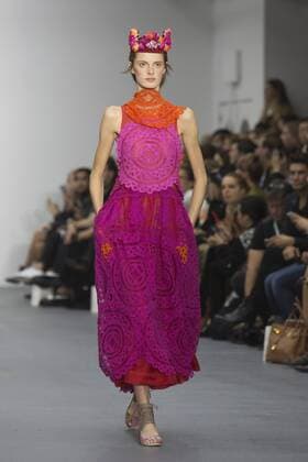 London, UK. 18 09 2015. London Fashion Week runway show of designer Bora Aksu at the BFC Show Space in Brewer Street. London Fashion Week, Bora Aksu, London, UK 