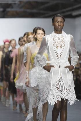 London, UK. 18 09 2015. London Fashion Week runway show of designer Bora Aksu at the BFC Show Space in Brewer Street. London Fashion Week, Bora Aksu, London, UK 