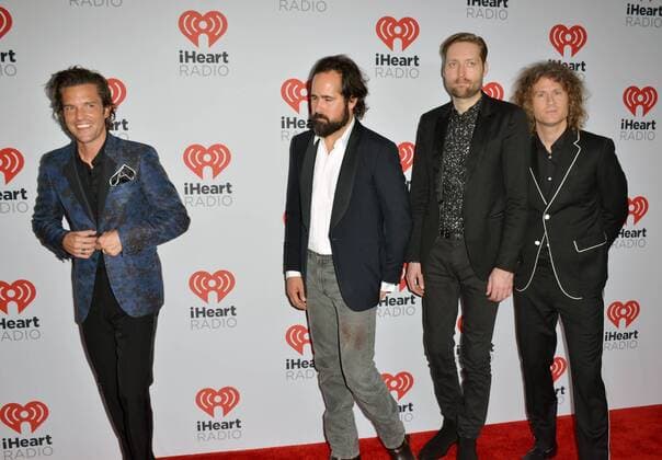 Las Vegas, Nevada, United States of America - Music group The Killers attend the 2015 iHeartRadio Music Festival on September 18, 2015 at MGM Grand Arena in Las Vegas, Nevada. Las Vegas United States of America - ZUMAt114