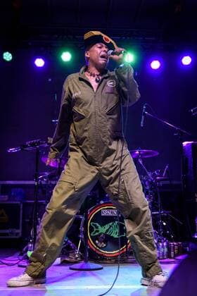 Sept. 18, 2015 - American rock band FISHBONE from Los Angeles, California, which plays a fusion of ska, punk rock, funk, hard rock and soul, performed a sold out show at TURF Music Festival in Toronto. In picture: ANGELO MOORE,JOHN NORWOOD FISHER,WALTER A. KIBBY II,JOHN STEWARD,ROCKY GEORGE,JAY ARMANT,PAUL HAMPTON - ZUMAm154