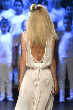 Model bei der Duyos Fashion Show auf der Mercedes-Benz Fashion Week Madrid Spring Summer 2016. Madrid, 18.09.2015 Duyos Model 