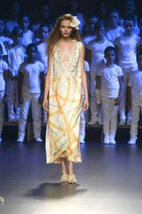 Model bei der Duyos Fashion Show auf der Mercedes-Benz Fashion Week Madrid Spring Summer 2016. Madrid, 18.09.2015 Duyos Model 