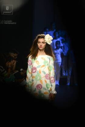 Model bei der Duyos Fashion Show auf der Mercedes-Benz Fashion Week Madrid Spring Summer 2016. Madrid, 18.09.2015 Duyos Model 