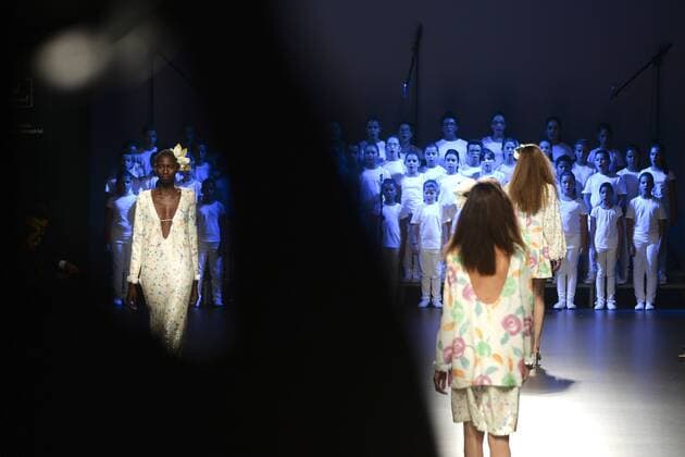 Models bei der Duyos Fashion Show auf der Mercedes-Benz Fashion Week Madrid Spring Summer 2016. Madrid, 18.09.2015 Duyos Model 