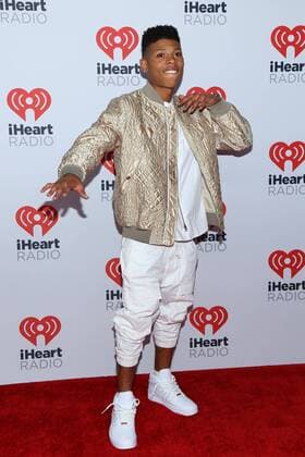 Bryshere Gray arrives in the press room for the iHeartRadio Music Festival at the MGM Grand Hotel in Las Vegas, Nevada on September 18, 2015.  LAV20150918058 JAMESxATOA