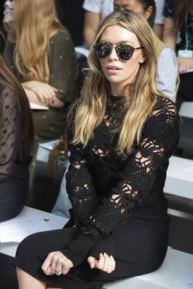 London, UK. 19 09 2015. Model Abbey Clancy attends the Sibling fashion show at London Fashion Week. London Fashion Week, Sibling, London, UK 